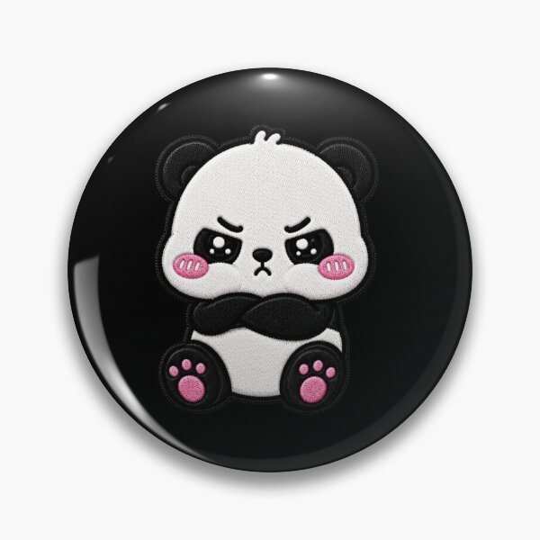 Item preview, Mini Angry Panda Embroidery Patch Cute Kawaii designed and sold by ColorSplash123.