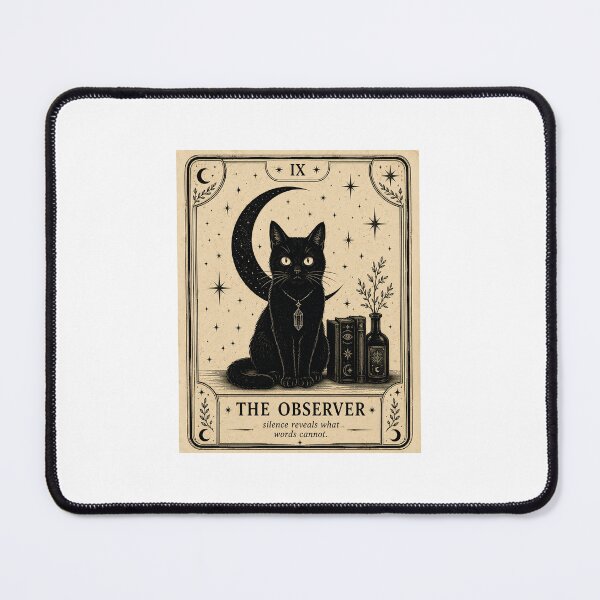 Item preview, The Observer Mystical Black Cat Tarot designed and sold by LovelyCatGalaxy.
