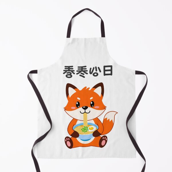 Item preview, Cute Fox Eating Ramen - Kawaii Fox Noodles designed and sold by ArtiQreate.