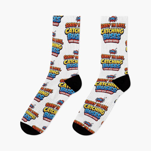 Item preview, Sorry I'm Late Catching Buses Funny Quote | Playful Hero Humor designed and sold by Art by Debasish.