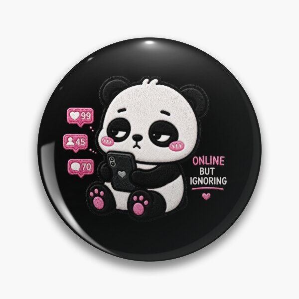 Item preview, Online But Ignoring Panda Embroidery Patch Cute designed and sold by ColorSplash123.