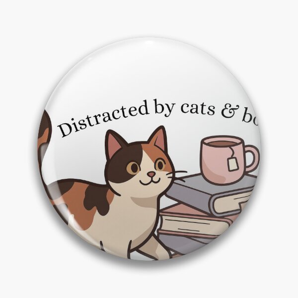 Item preview, Distracted by cats & books designed and sold by Bookish Blossom.