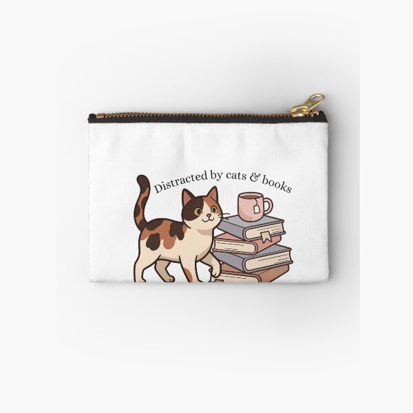 Item preview, Distracted by cats & books designed and sold by Bookish Blossom.