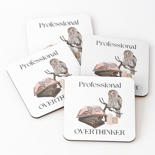 Item preview, Professional Overthinker Owl Logo designed and sold by logowannawear.