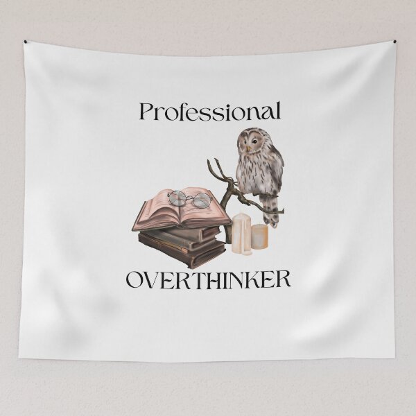 Item preview, Professional Overthinker Owl Logo designed and sold by logowannawear.