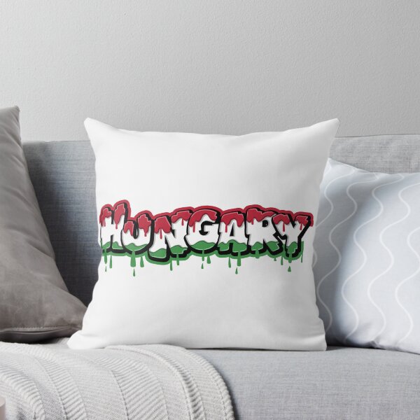Item preview, Hungary Dripping Flag Colors – Modern Magyar Graffiti Text Design designed and sold by EmeraldeaDesign.