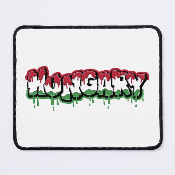 Item preview, Hungary Dripping Flag Colors – Modern Magyar Graffiti Text Design designed and sold by EmeraldeaDesign.