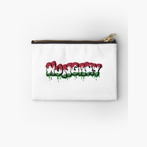 Item preview, Hungary Dripping Flag Colors – Modern Magyar Graffiti Text Design designed and sold by EmeraldeaDesign.