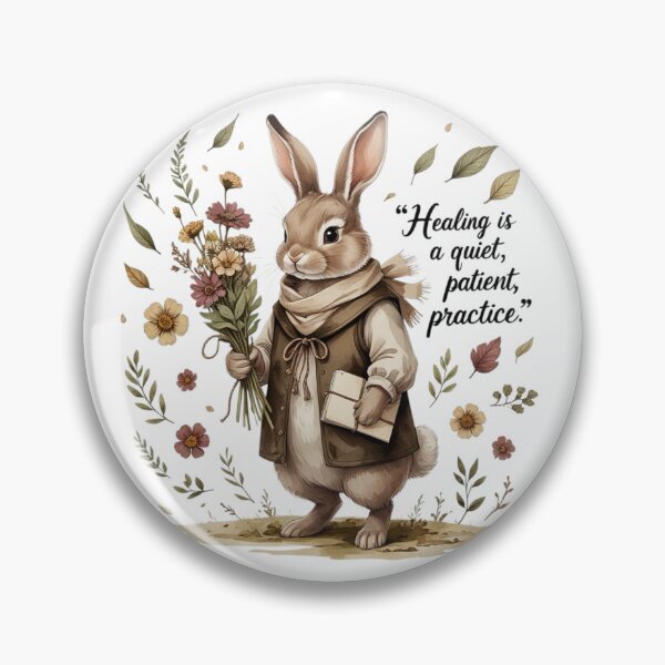 Item preview, Healing Is A Quiet Patient Practice Vintage Bunny Dark Academia designed and sold by AQUILAKREO.