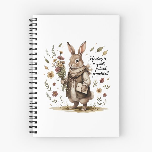 Item preview, Healing Is A Quiet Patient Practice Vintage Bunny Dark Academia designed and sold by AQUILAKREO.