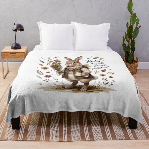 Item preview, Healing Is A Quiet Patient Practice Vintage Bunny Dark Academia designed and sold by AQUILAKREO.