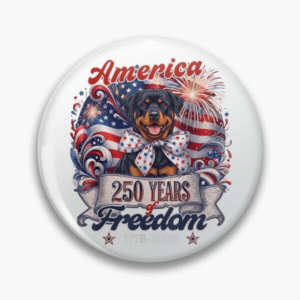 Item preview, America 250 Years Of Freedom 1776-2026 Rottweiler Dog Patriotic United States Independence Day designed and sold by GrumpySableye.