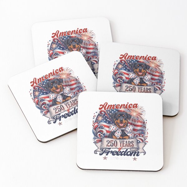 Item preview, America 250 Years Of Freedom 1776-2026 Rottweiler Dog Patriotic United States Independence Day designed and sold by GrumpySableye.