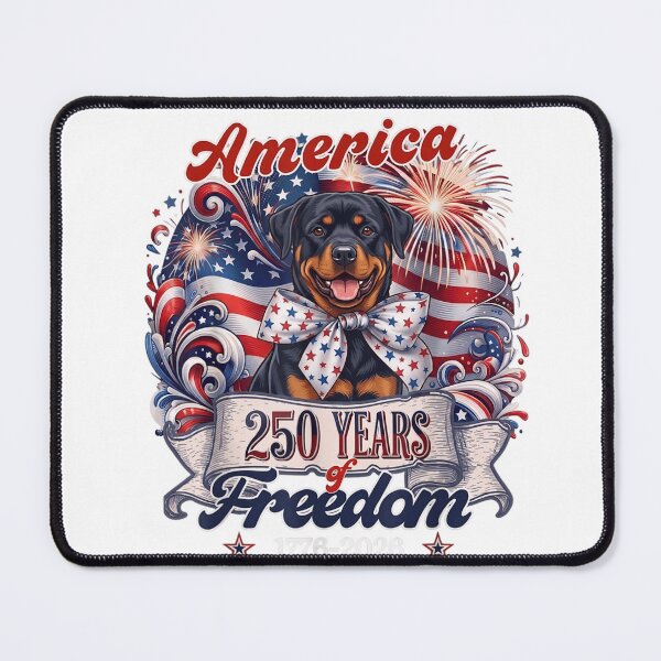 Item preview, America 250 Years Of Freedom 1776-2026 Rottweiler Dog Patriotic United States Independence Day designed and sold by GrumpySableye.