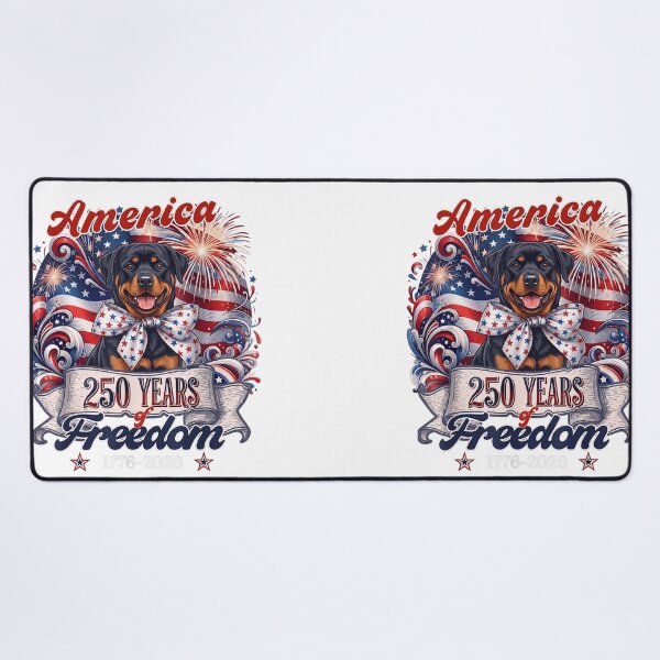 Item preview, America 250 Years Of Freedom 1776-2026 Rottweiler Dog Patriotic United States Independence Day designed and sold by GrumpySableye.