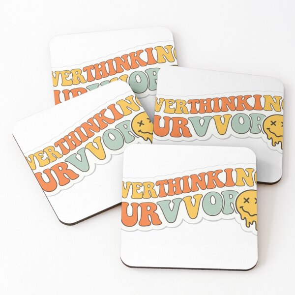 Item preview, Overthinking Survivor Retro Smile Design designed and sold by bhaveshsticker.