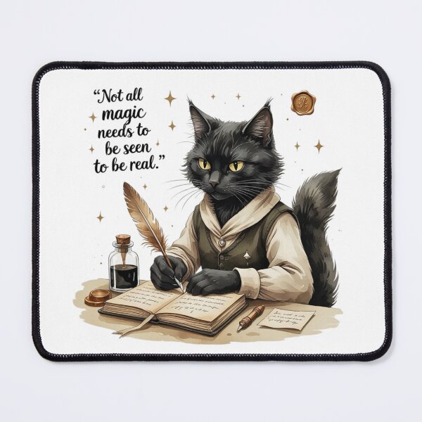 Item preview, Not All Magic Needs To Be Seen Vintage Black Cat Dark Academia designed and sold by AQUILAKREO.