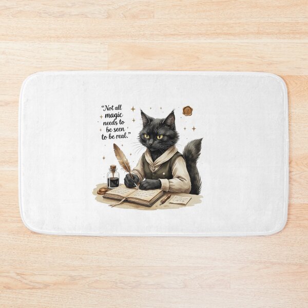 Item preview, Not All Magic Needs To Be Seen Vintage Black Cat Dark Academia designed and sold by AQUILAKREO.