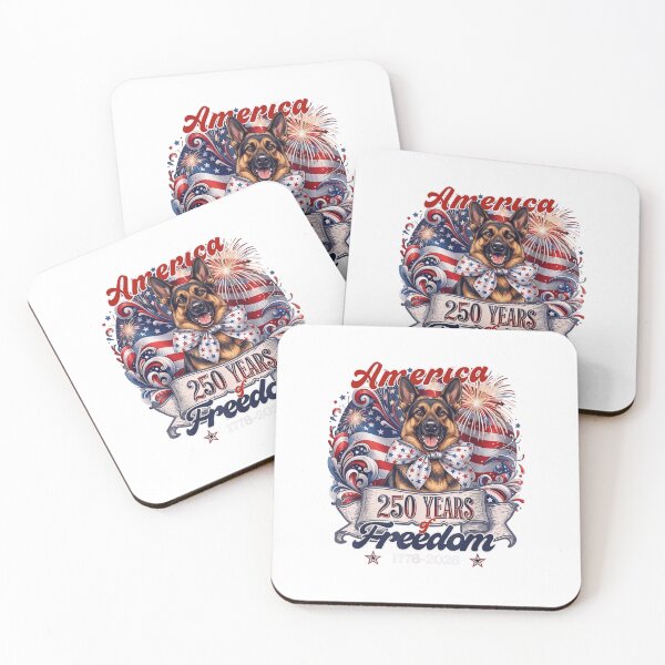 Item preview, America 250 Years Of Freedom 1776 2026 German Shepherd Patriotic Anniversary designed and sold by GrumpySableye.