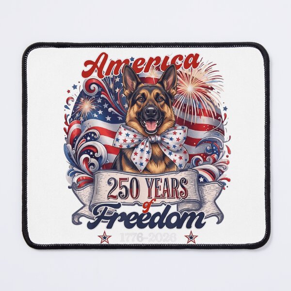 Item preview, America 250 Years Of Freedom 1776 2026 German Shepherd Patriotic Anniversary designed and sold by GrumpySableye.