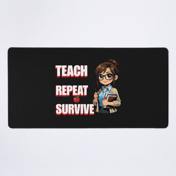Item preview, Teach Repeat Survive Funny Teacher Life Educator designed and sold by Tsugraf Designs.