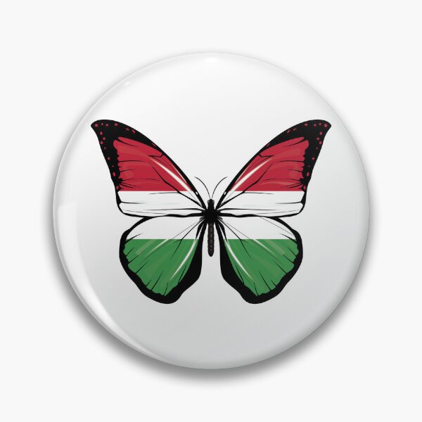 Item preview, Hungarian Flag Butterfly – Magyar Colors Patriotic Butterfly Design designed and sold by EmeraldeaDesign.