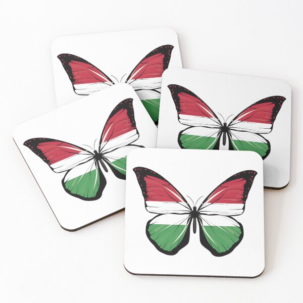 Item preview, Hungarian Flag Butterfly – Magyar Colors Patriotic Butterfly Design designed and sold by EmeraldeaDesign.