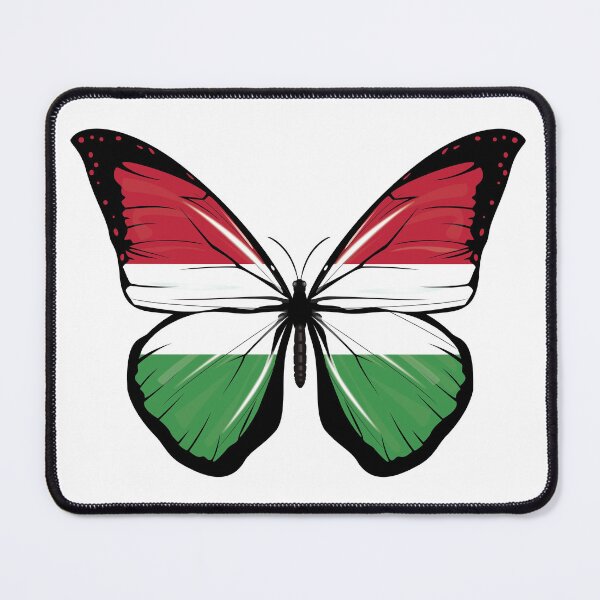 Item preview, Hungarian Flag Butterfly – Magyar Colors Patriotic Butterfly Design designed and sold by EmeraldeaDesign.