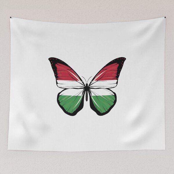 Item preview, Hungarian Flag Butterfly – Magyar Colors Patriotic Butterfly Design designed and sold by EmeraldeaDesign.