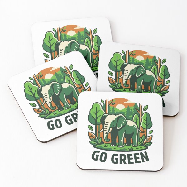 Item preview, Go Green Elephant Shirt Nature Lover Gift Environmental Wildlife Conservation Eco Tee designed and sold by Sky-bully.