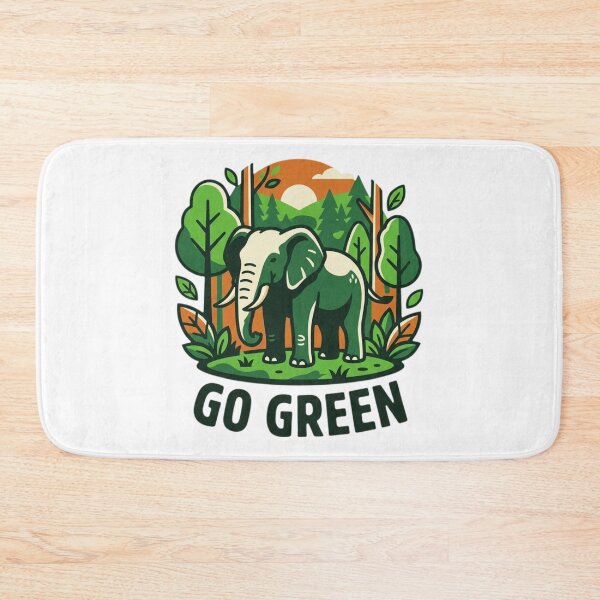 Item preview, Go Green Elephant Shirt Nature Lover Gift Environmental Wildlife Conservation Eco Tee designed and sold by Sky-bully.