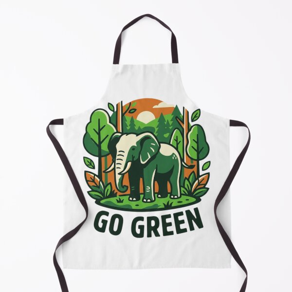 Item preview, Go Green Elephant Shirt Nature Lover Gift Environmental Wildlife Conservation Eco Tee designed and sold by Sky-bully.