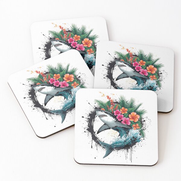 Item preview, Apex Tropics: Exploding Ink Shark - Summer Ink designed and sold by OnikaD art.
