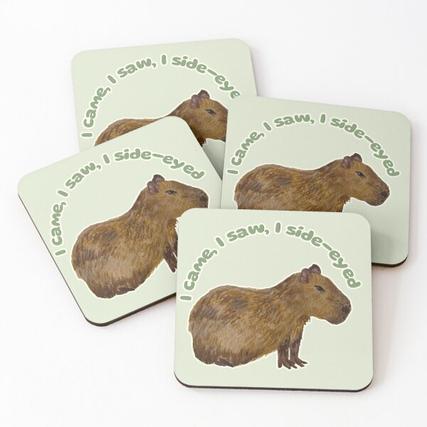 Item preview, I came, I saw, I side-eyed Coconut the Capybara designed and sold by Blackberries & Moss.