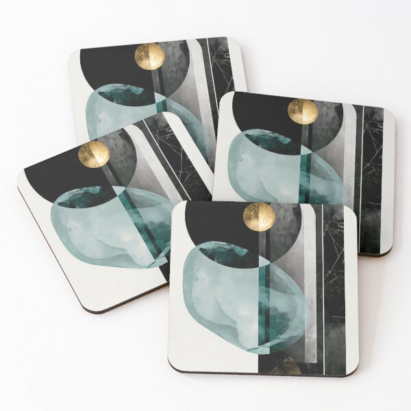 Item preview, Minimalist black and gold abstraction designed and sold by CosmicGlyph.