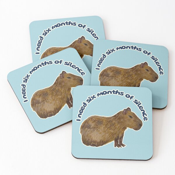 Item preview, I need 6 months of silence Coconut the Capybara designed and sold by Blackberries & Moss.