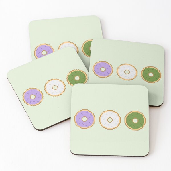 Item preview, Genderqueer Pixel Pride Donuts designed and sold by Lilac-Cat.