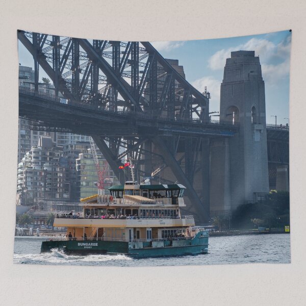 Item preview, Sydney Ferry Under the Bridge - Sydney Harbour Transit | Iconic Australian Maritime Art designed and sold by Ross.A.Campbell.