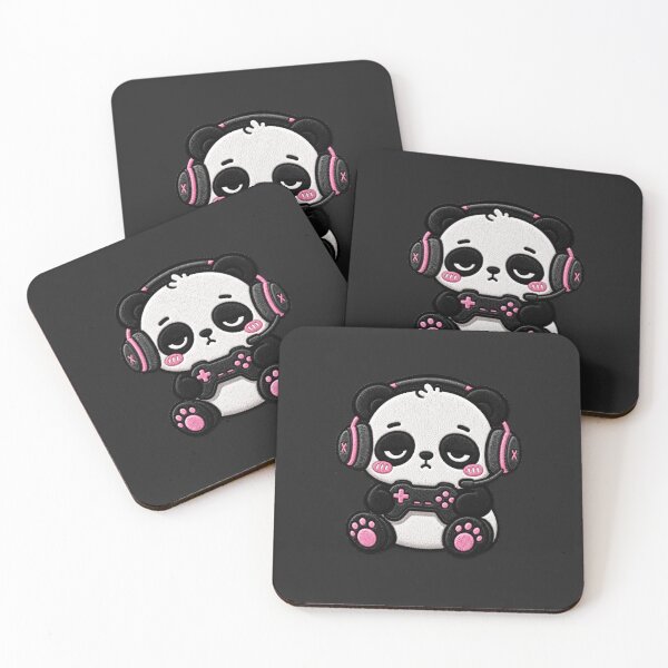 Item preview, Gaming Panda Embroidery Patch Cute Kawaii Gamer designed and sold by ColorSplash123.