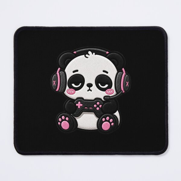 Item preview, Gaming Panda Embroidery Patch Cute Kawaii Gamer designed and sold by ColorSplash123.
