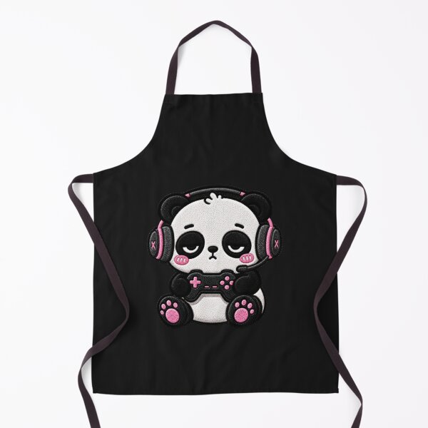 Item preview, Gaming Panda Embroidery Patch Cute Kawaii Gamer designed and sold by ColorSplash123.