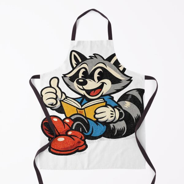 Item preview, Sticker - Decal - Cheerful Raccoon Reader designed and sold by ForeverPrintsOK.