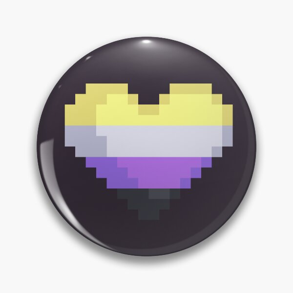 Item preview, Pixel Non Binary Flag Heart designed and sold by rafagars.