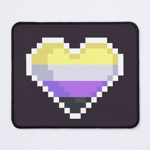 Item preview, Pixel Non Binary Flag Heart designed and sold by rafagars.