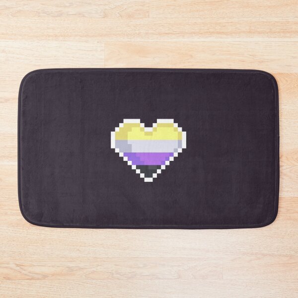 Item preview, Pixel Non Binary Flag Heart designed and sold by rafagars.