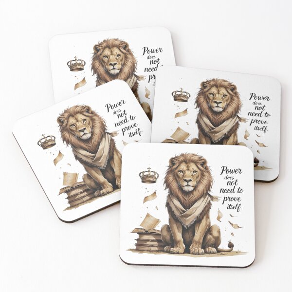 Item preview, Power Does Not Need To Prove Itself Vintage Lion Dark Academia designed and sold by AQUILAKREO.