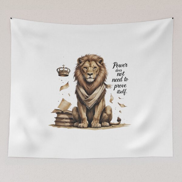 Item preview, Power Does Not Need To Prove Itself Vintage Lion Dark Academia designed and sold by AQUILAKREO.