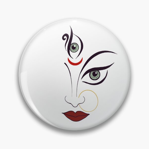 Item preview, Minimalist Digital Illustration of Goddess Durga designed and sold by Senorona.