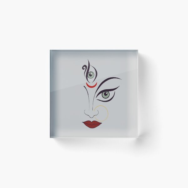Item preview, Minimalist Digital Illustration of Goddess Durga designed and sold by Senorona.