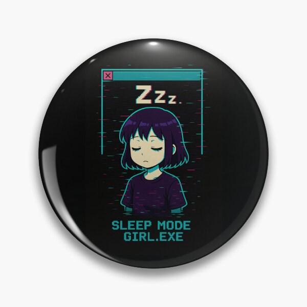 Item preview, Sleep Mode Girl.exe – Glitched Neon Sleep Screen Character designed and sold by JupiterGlitchEmpire.